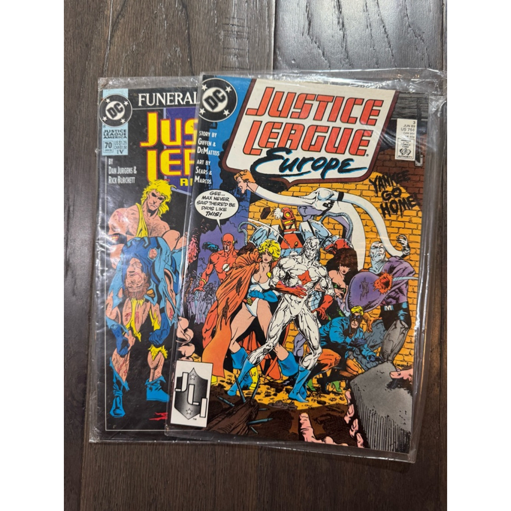 DC Comics Justice League Europe & America Comic Book Lot of 2